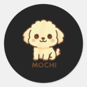 Mochi Dog Toy Odle Runder Aufkleber (Vorderseite)
