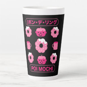 Mochi Donuts Poi Mochi und Kaffee Milchtasse