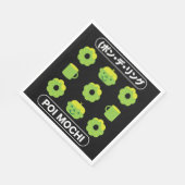 Mochi Donuts Poi Mochi und Kaffee Serviette (Ecke)