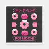 Mochi Donuts Poi Mochi und Kaffee Serviette (Vorderseite)