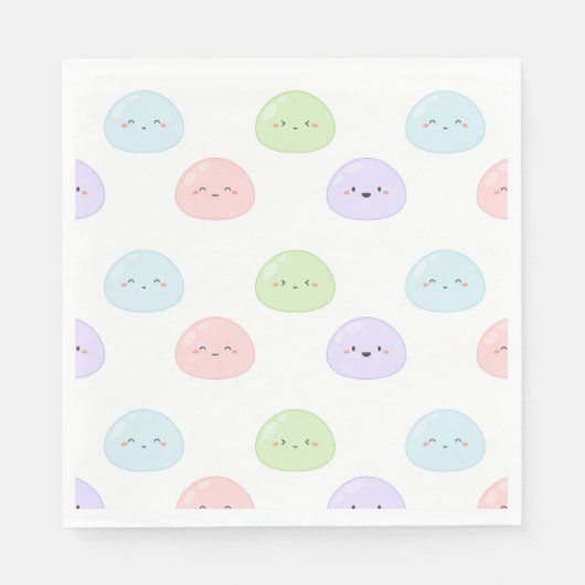Mochi Geburtstag Serviette (Vorderseite)