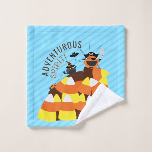 Mochi Halloween - glücklicher Pirat klettert Berg Waschlappen (Waschlappen)