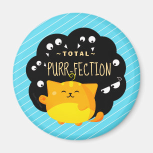 Mochi Halloween - niedliches orange Katze Magnet