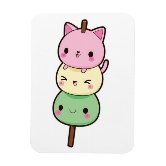 Mochi Ice Creme Kittens Magnet (Vertikal)