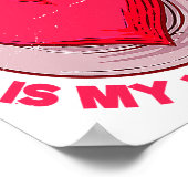 Mochi Is My Valentine Japanese Rice Cake Dessert Poster (Ecke)