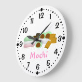 Mochi Lovers Rice Cakes Küchenuhr mit Minuten Große Wanduhr (Winkel)