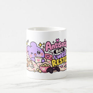 Mochi Stimmung | Antisozial, aber gut ausgeruht Sü Kaffeetasse