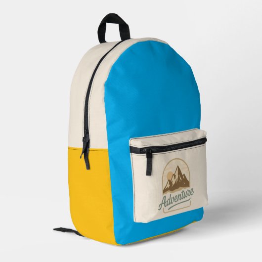 Mochila Adventure Azul Bedruckter Rucksack (Rückseitige Ecke links)