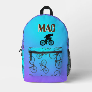 Mochila con estampado de bicicletas  con su nombre bedruckter rucksack