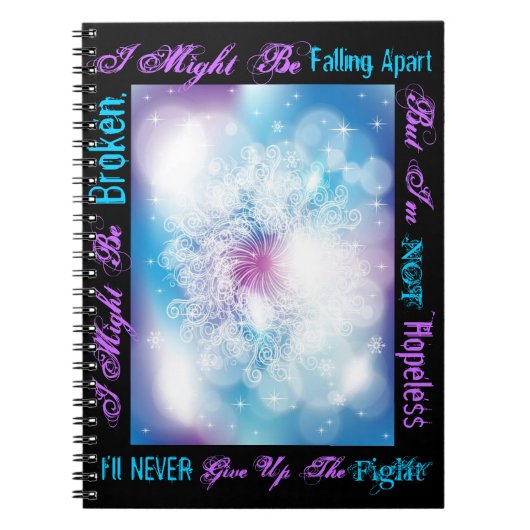 Möchte gebrochen werden aber NICHT hoffnungslose Notizblock (Vorderseite)