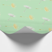 Möchte Minzgelbe Löwenzahn-Blume Geschenkpapier (Ecke)