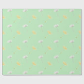 Möchte Minzgelbe Löwenzahn-Blume Geschenkpapier (Flach)