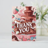 Möchte Strawberry Chocolate Dankeschön Karte (Stehend Vorderseite)