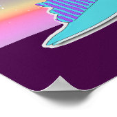 Möchten Sie auf einem Star Blue Cartoon Dinosaurie Poster (Ecke)