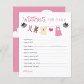 Möchten Sie Baby Shower Clothesline-Ratgeber Karte (Vorne/Hinten)