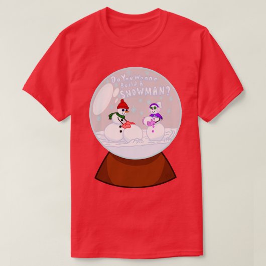 Möchten Sie ein Snowman-T-Shirt bauen? T-Shirt (Design vorne)