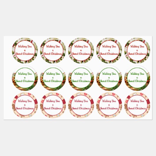 Möchten Sie ein süßes Weihnachten Geschenketikette Etiketten (Blatt)