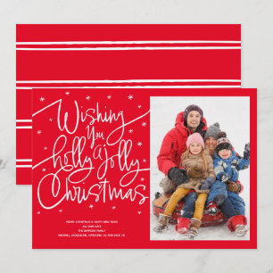 Möchten Sie eine Weihnachtskarte für Holly Jolly Feiertagskarte