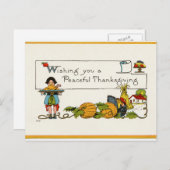 Möchten Sie einen Friedlichen Erntedank Postkarte (Vorne/Hinten)