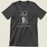 Möchten Sie hier sein? | Foto Birthday Memorial T-Shirt<br><div class="desc">In Erinnerung an Hemd, für deinen geliebten, der verstorben ist. Das Hemd enthält ein Foto davon, und der Vorlagentext lautet "WISH YOU WAS HERR VATER, IHR NAME, IHR GEBURTSTAG UND IHRE PERSÖNLICHE NACHRICHT ( HAPPY HIMMLISCHER GEBURTSTAG)!" Alle Stile, Größen und Farben des Schriftartes können durch einen Klick auf den Link...</div>