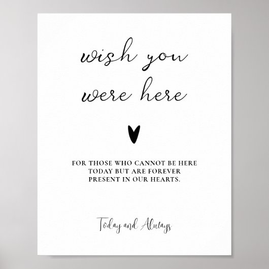 Möchten Sie hier sein in der Liebe Erinnerung mode Poster (Vorne)