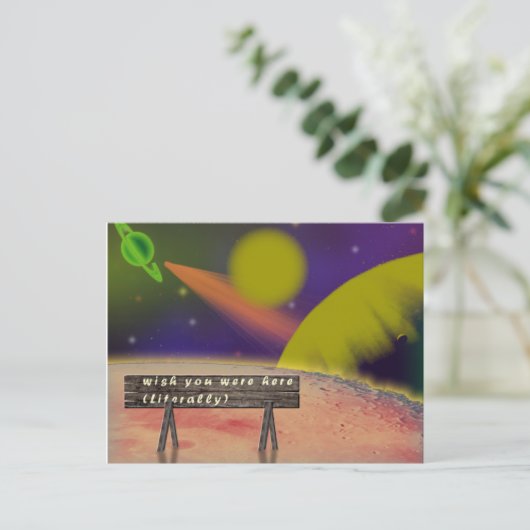 Möchten Sie hier sein? Postkarte (Stehend Vorderseite)