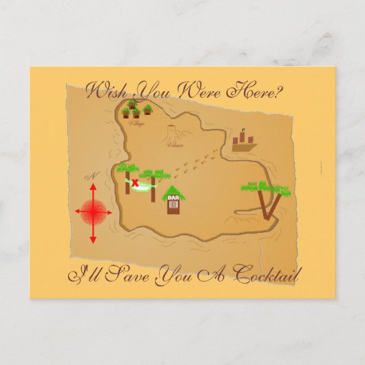 Möchten Sie hier sein? Postkarte (Vorderseite)