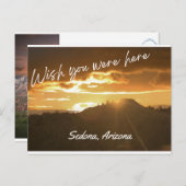 Möchten Sie hier sein - Sedona, Arizona - Sonnenun Postkarte (Vorne/Hinten)