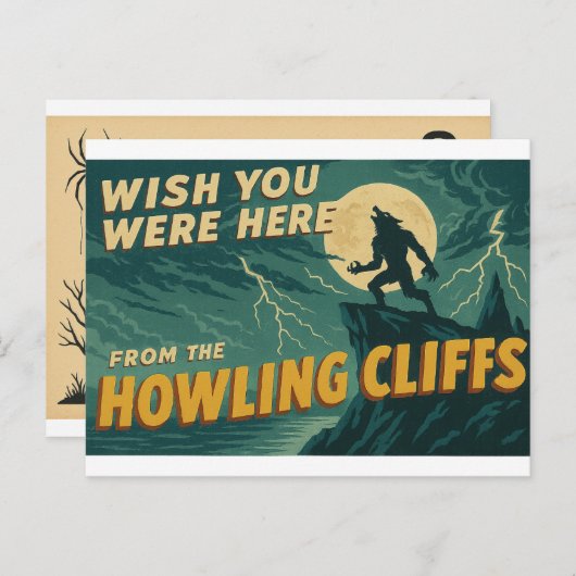 Möchten Sie hier sein - von den steilen Klippen Postkarte (Vorne/Hinten)