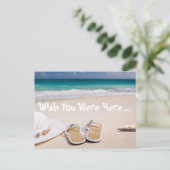 Möchten Sie hier sind Beach Postcard? Postkarte (Stehend Vorderseite)