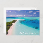 Möchten Sie hier sind Strand Postkarte (Vorne/Hinten)