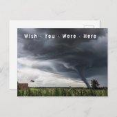 Möchten Sie hier tornado Urlaub Postkarte (Vorne/Hinten)