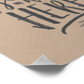 Möchten Sie hier Wedding Memorial Table Sign bk Poster (Ecke)