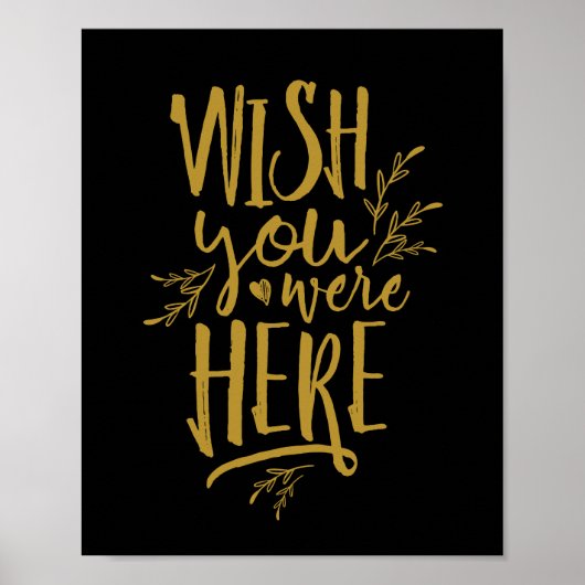 Möchten Sie hier Wedding Memorial Table Sign GD Poster (Vorne)