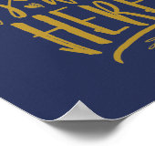 Möchten Sie hier Wedding Memorial Table Sign NAV Poster (Ecke)