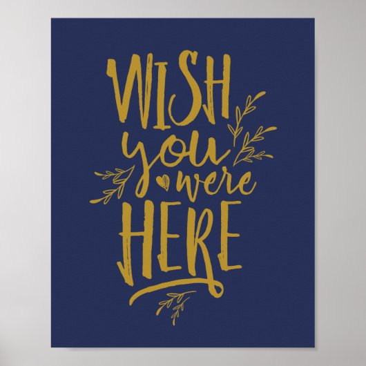 Möchten Sie hier Wedding Memorial Table Sign NAV Poster (Vorne)