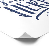 Möchten Sie hier Wedding Memorial Table Sign NAV Poster (Ecke)