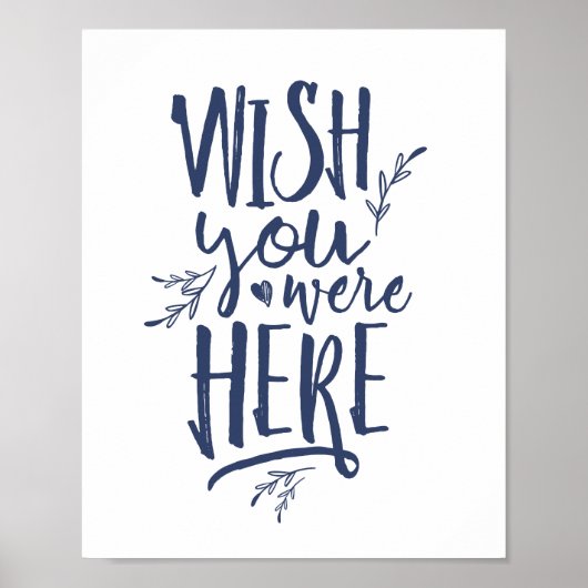 Möchten Sie hier Wedding Memorial Table Sign NAV Poster (Vorne)