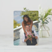 Möchten Sie Ihre Rot-, Gold- und Green-Holiday-Fot Dankeskarte (Stehend Vorderseite)