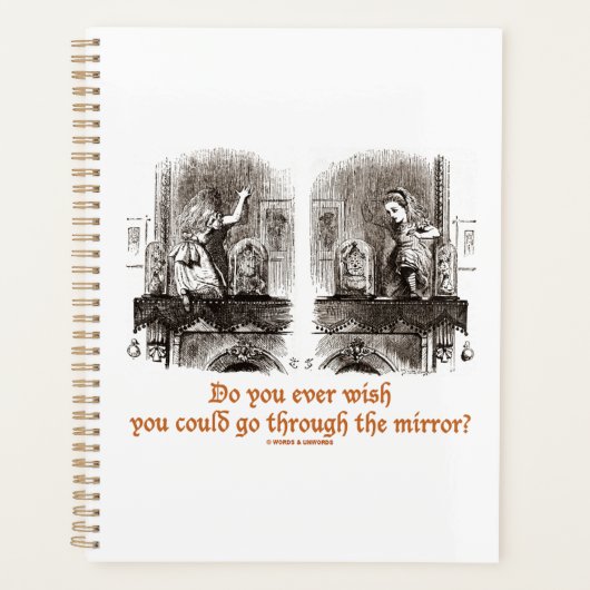 Möchten Sie jemals, dass Sie durch den Spiegel geh Planer (Vorderseite)