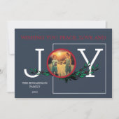 Möchten Sie Peace Liebe Joy Foto Weihnachtskarte (Vorderseite)
