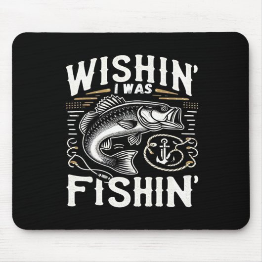 Möchtest du, dass ich in Damen Mens Fischfang Funn Mousepad (Vorne)
