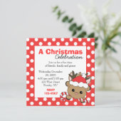 Möchtest du eine Candy-Cane? Einladung (Stehend Vorderseite)