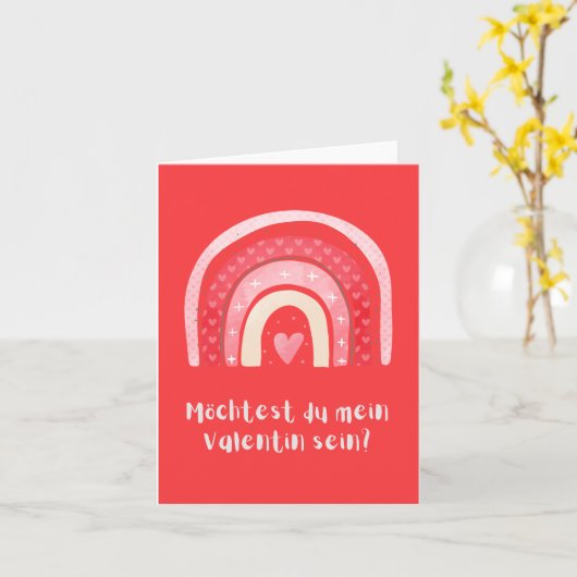Möchtest du mein Valentin sein? Karte (Gelbe Blume)