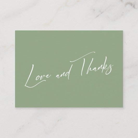 Möchtest du moderne Handschrift Seite Grün Begleitkarte (Rückseite)