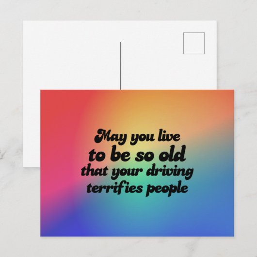 Möchtest du so alter Witz sein psychedelischer Ret Postkarte (Vorne/Hinten)