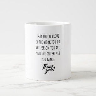 Möchtest du stolz auf deine Arbeit sein? Jumbo-Tasse