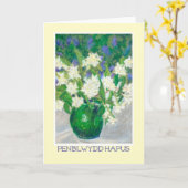 Mock Orange Blossom Birthday Card - Walisisches Gr Karte (Gelbe Blume)