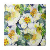 Mock Orange Seamless Floral Pattern Fliese (Vorderseite)