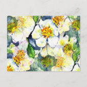Mock Orange Seamless Floral Pattern Postkarte (Vorderseite)
